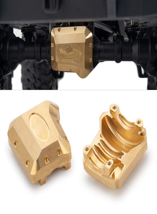 Benedict Harry 2PCS Brass Diff Cover Work on Front and Back Axel's for 1/10 TRX-4 RC Crawler Car - Image 1